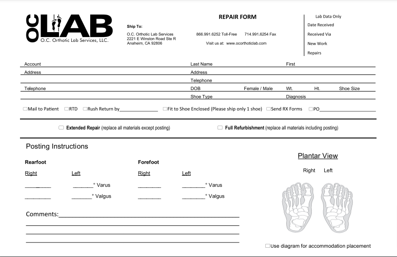Download repair form