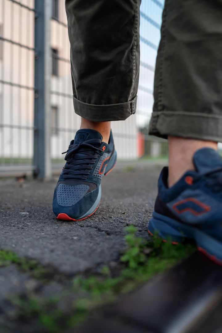 A person walking outdoors